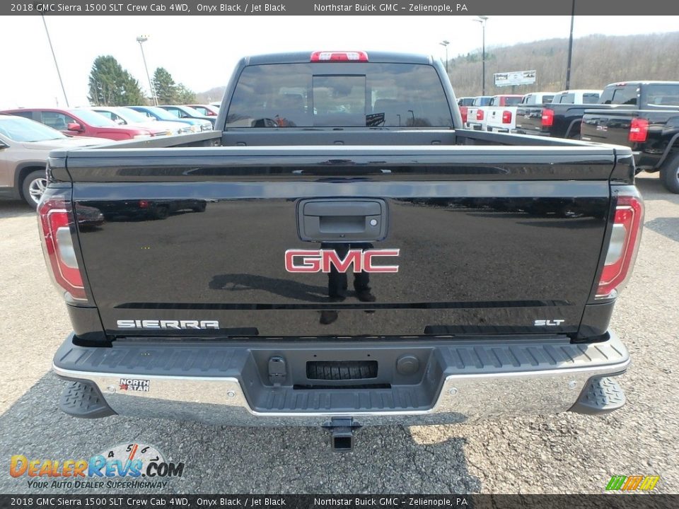 2018 GMC Sierra 1500 SLT Crew Cab 4WD Onyx Black / Jet Black Photo #6
