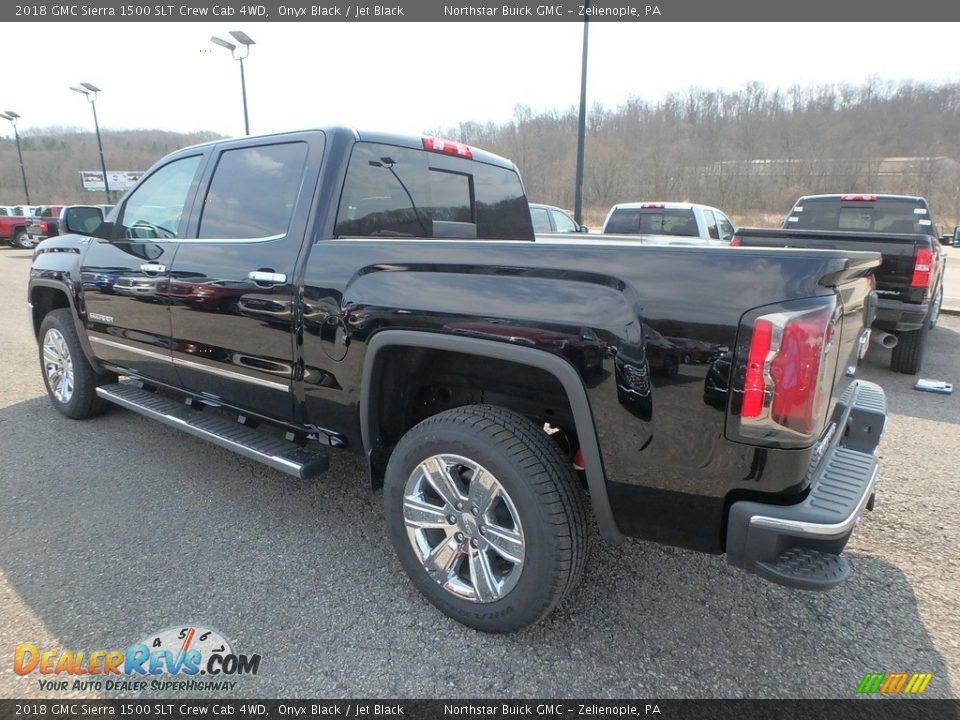 2018 GMC Sierra 1500 SLT Crew Cab 4WD Onyx Black / Jet Black Photo #7