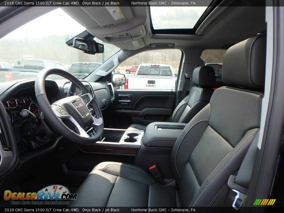 2018 GMC Sierra 1500 SLT Crew Cab 4WD Onyx Black / Jet Black Photo #10