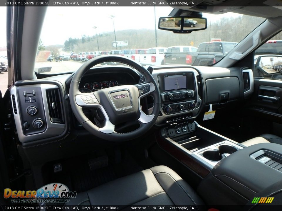 2018 GMC Sierra 1500 SLT Crew Cab 4WD Onyx Black / Jet Black Photo #12