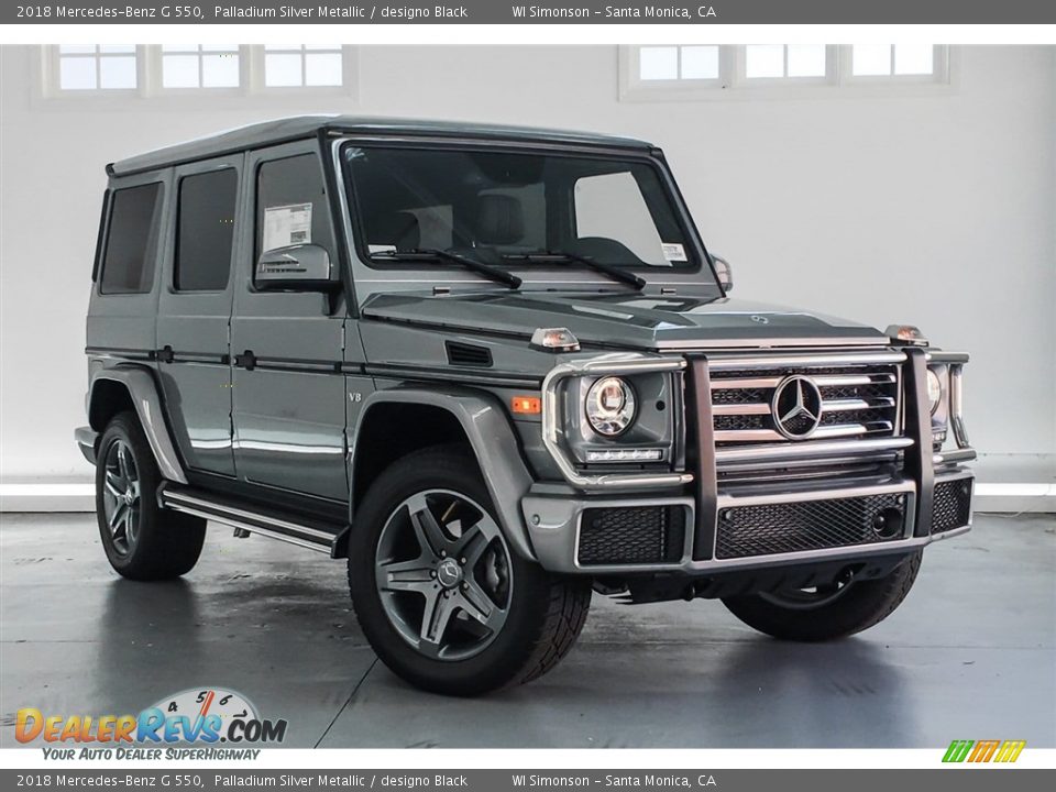 2018 Mercedes-Benz G 550 Palladium Silver Metallic / designo Black Photo #12