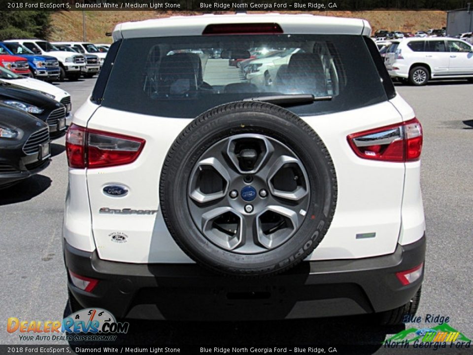 2018 Ford EcoSport S Diamond White / Medium Light Stone Photo #4