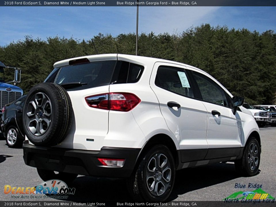 2018 Ford EcoSport S Diamond White / Medium Light Stone Photo #5