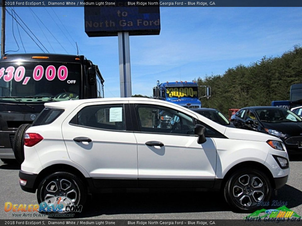 2018 Ford EcoSport S Diamond White / Medium Light Stone Photo #6