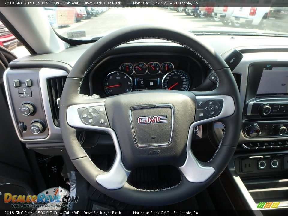 2018 GMC Sierra 1500 SLT Crew Cab 4WD Onyx Black / Jet Black Photo #17