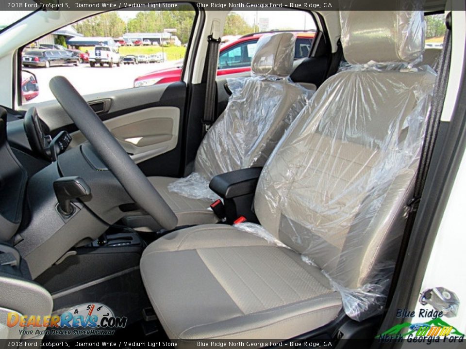 2018 Ford EcoSport S Diamond White / Medium Light Stone Photo #10
