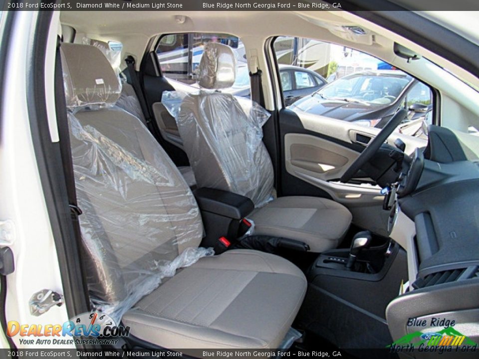2018 Ford EcoSport S Diamond White / Medium Light Stone Photo #11