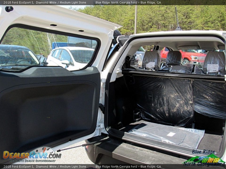 2018 Ford EcoSport S Diamond White / Medium Light Stone Photo #13