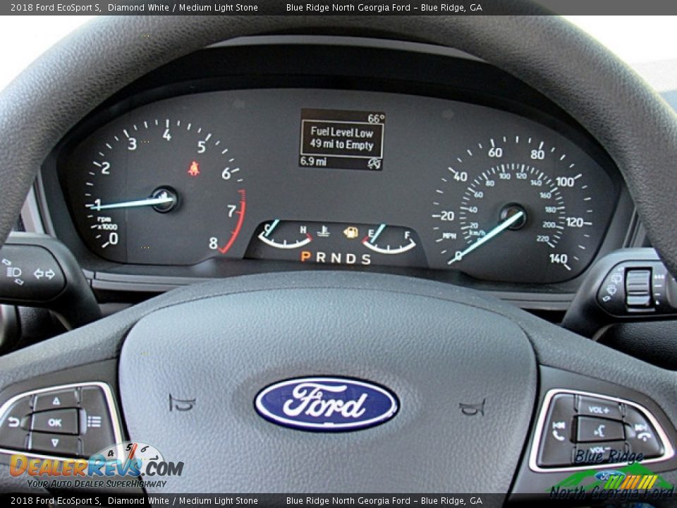 2018 Ford EcoSport S Diamond White / Medium Light Stone Photo #14