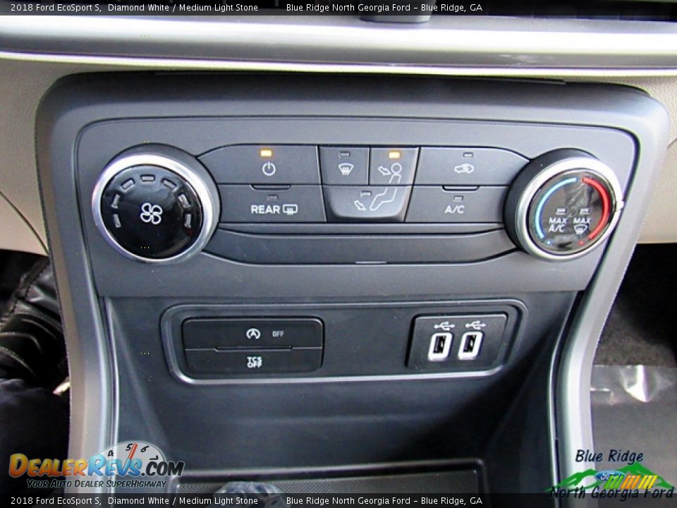 2018 Ford EcoSport S Diamond White / Medium Light Stone Photo #18