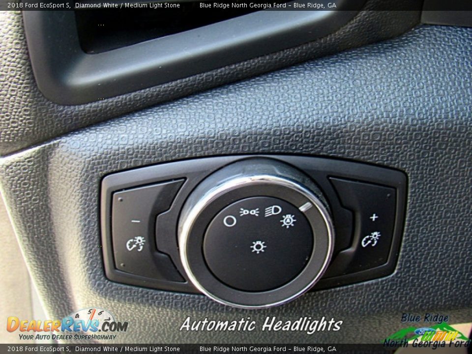 2018 Ford EcoSport S Diamond White / Medium Light Stone Photo #19