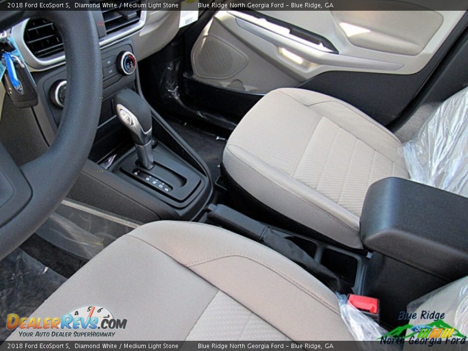 2018 Ford EcoSport S Diamond White / Medium Light Stone Photo #21