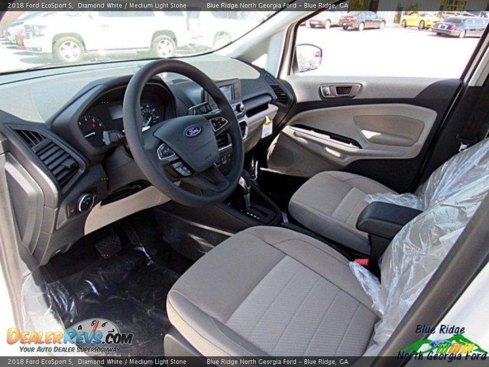 2018 Ford EcoSport S Diamond White / Medium Light Stone Photo #27