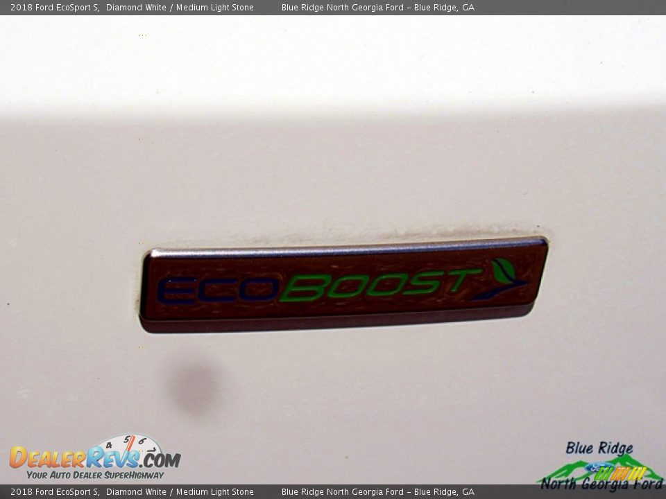 2018 Ford EcoSport S Diamond White / Medium Light Stone Photo #35