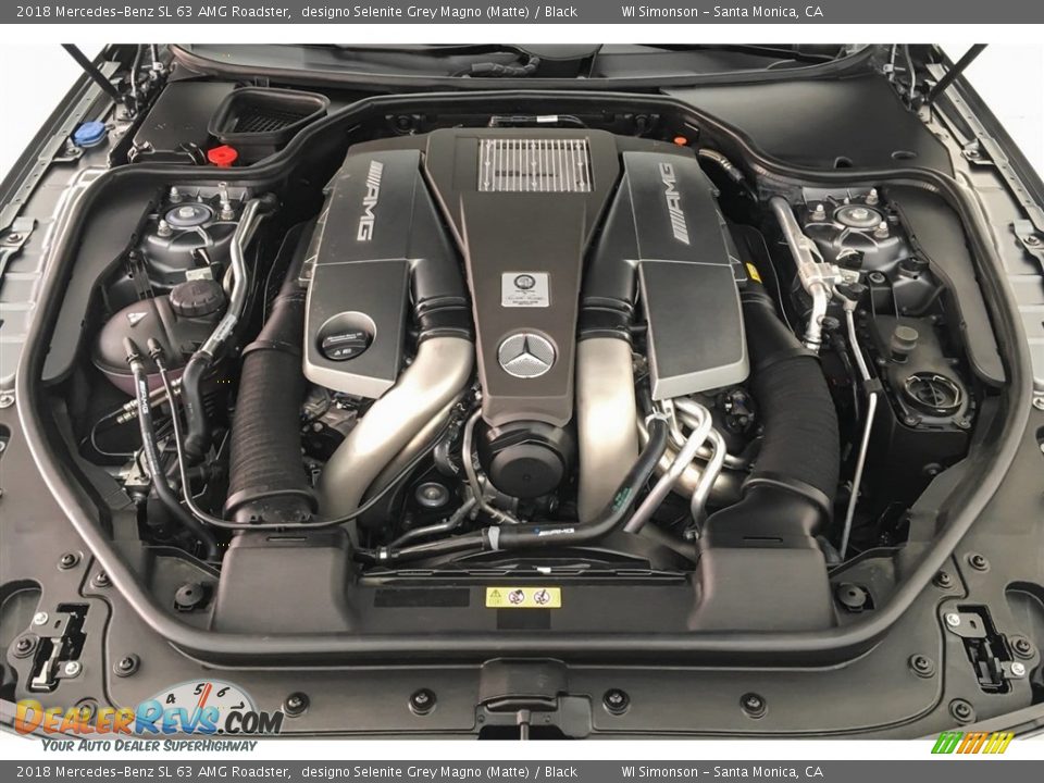2018 Mercedes-Benz SL 63 AMG Roadster 5.5 Liter AMG biturbo DOHC 32-Valve VVT V8 Engine Photo #9