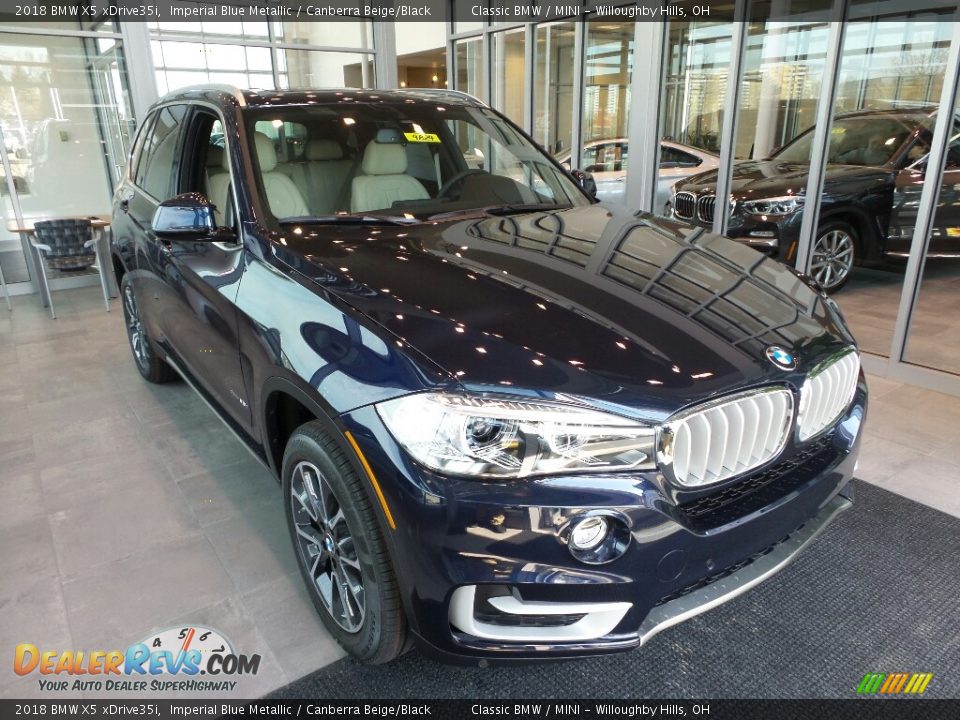 2018 BMW X5 xDrive35i Imperial Blue Metallic / Canberra Beige/Black Photo #1