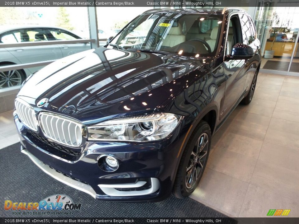 2018 BMW X5 xDrive35i Imperial Blue Metallic / Canberra Beige/Black Photo #3