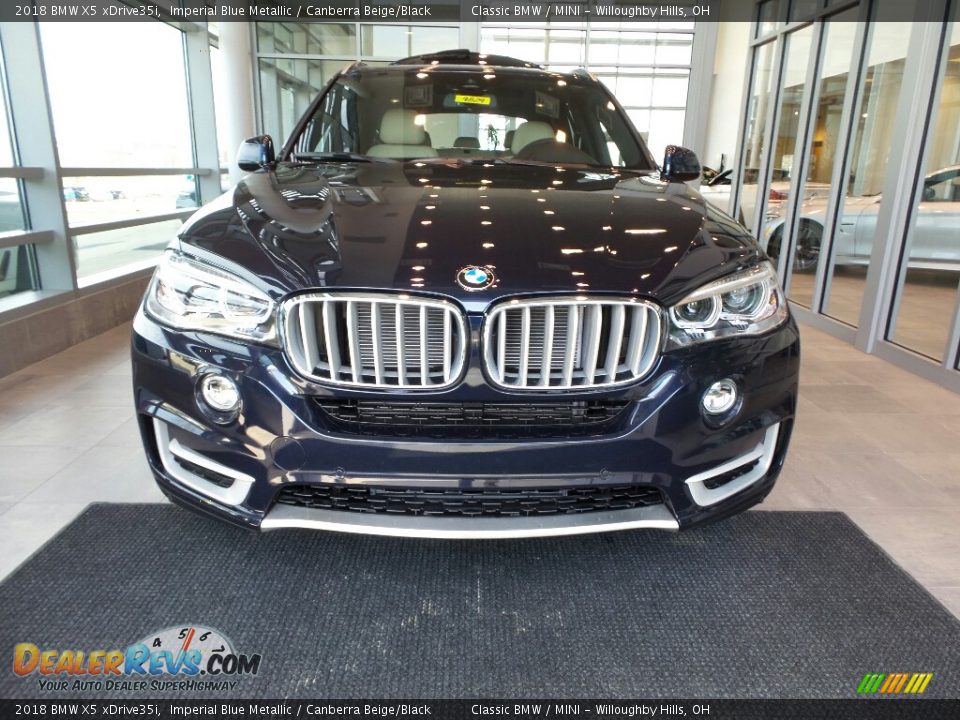 2018 BMW X5 xDrive35i Imperial Blue Metallic / Canberra Beige/Black Photo #6