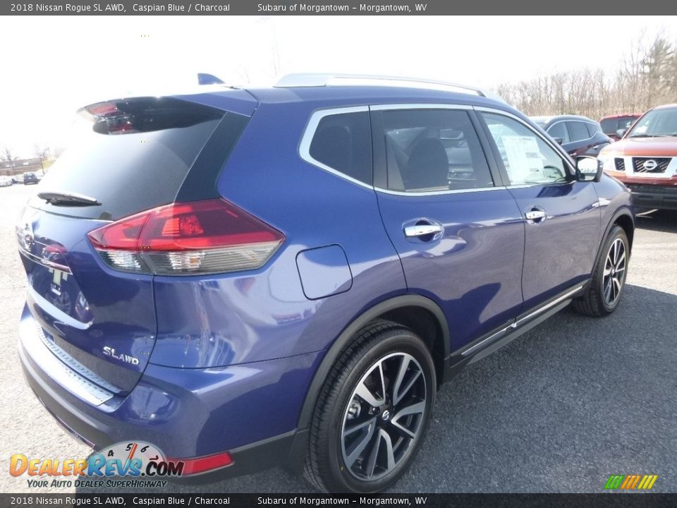 2018 Nissan Rogue SL AWD Caspian Blue / Charcoal Photo #5