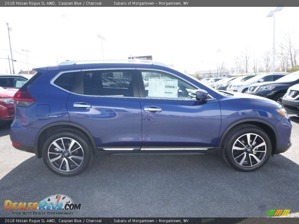2018 Nissan Rogue SL AWD Caspian Blue / Charcoal Photo #6