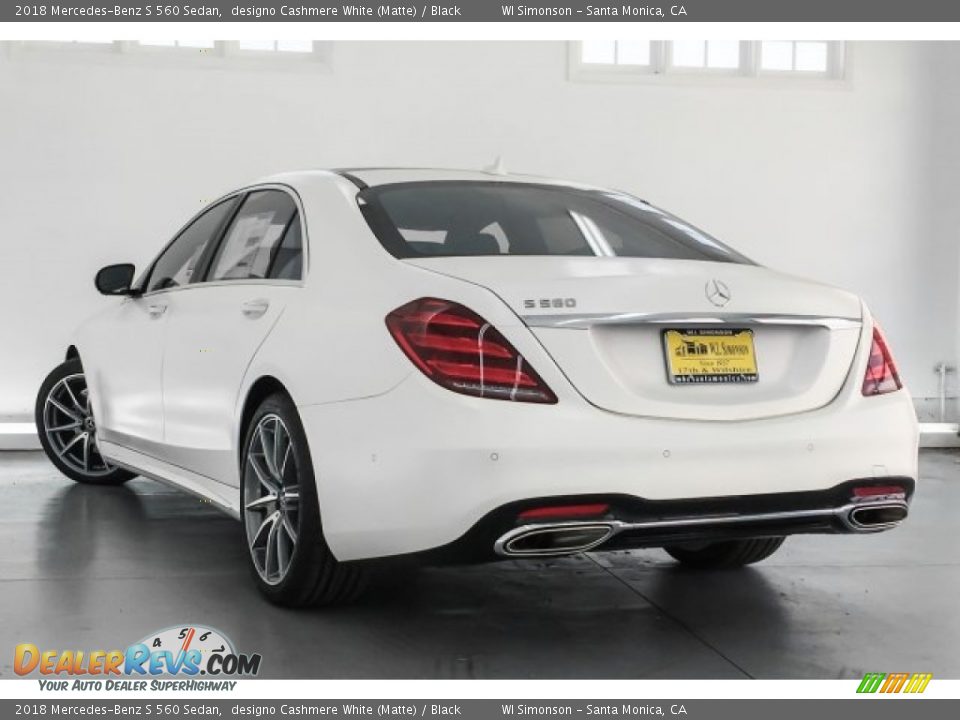 2018 Mercedes-Benz S 560 Sedan designo Cashmere White (Matte) / Black Photo #3