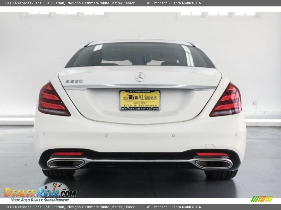 2018 Mercedes-Benz S 560 Sedan designo Cashmere White (Matte) / Black Photo #4