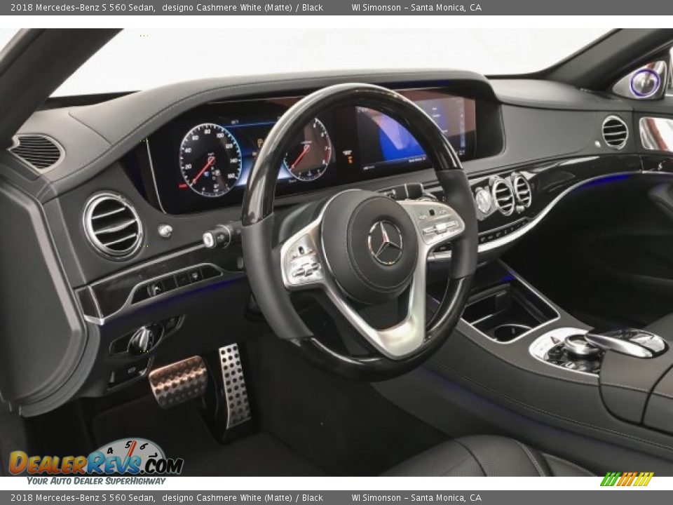 2018 Mercedes-Benz S 560 Sedan designo Cashmere White (Matte) / Black Photo #5