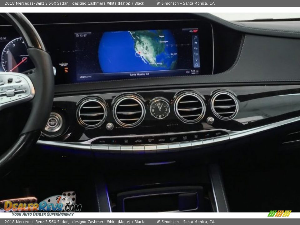 2018 Mercedes-Benz S 560 Sedan designo Cashmere White (Matte) / Black Photo #6