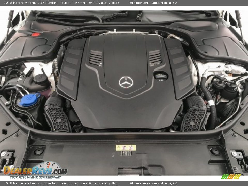 2018 Mercedes-Benz S 560 Sedan designo Cashmere White (Matte) / Black Photo #8
