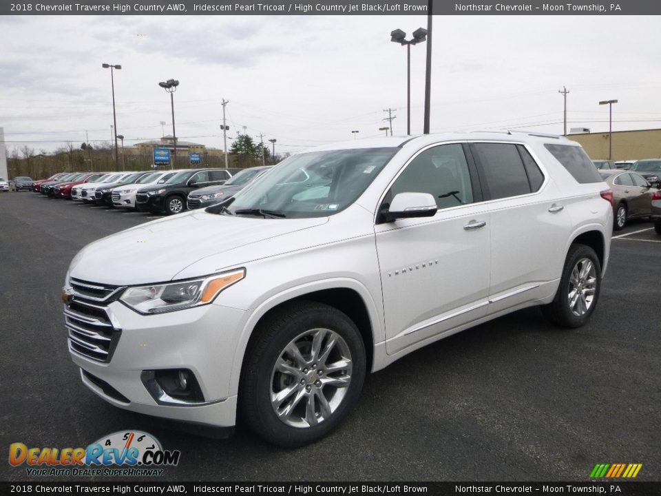 2018 Chevrolet Traverse High Country AWD Iridescent Pearl Tricoat / High Country Jet Black/Loft Brown Photo #1