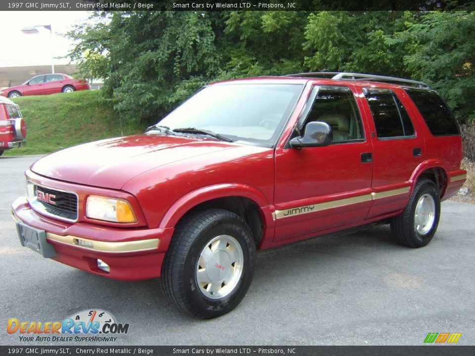 1997 GMC Jimmy SLT Cherry Red Metallic / Beige Photo #1