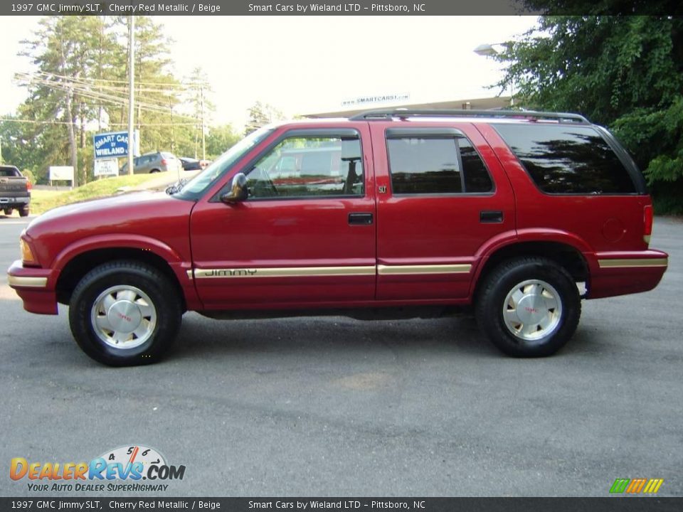 1997 GMC Jimmy SLT Cherry Red Metallic / Beige Photo #2