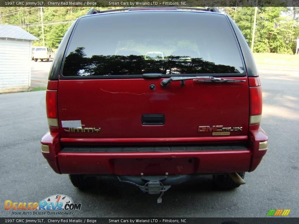 1997 GMC Jimmy SLT Cherry Red Metallic / Beige Photo #4