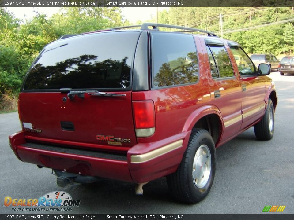 1997 GMC Jimmy SLT Cherry Red Metallic / Beige Photo #5