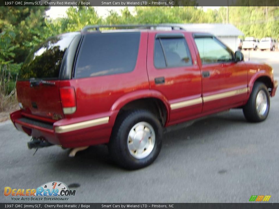 1997 GMC Jimmy SLT Cherry Red Metallic / Beige Photo #6