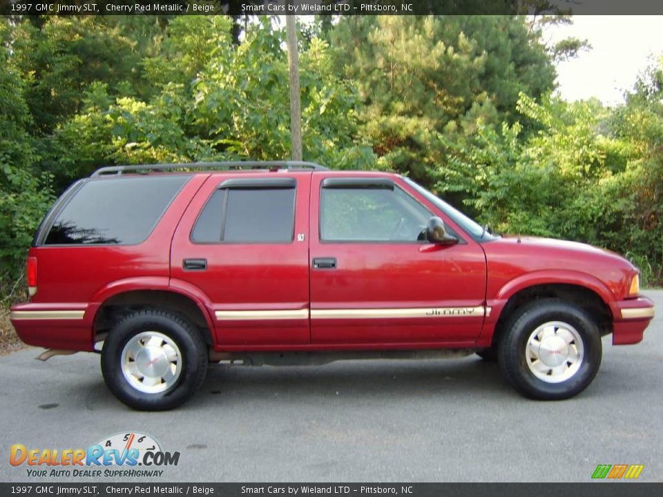 1997 GMC Jimmy SLT Cherry Red Metallic / Beige Photo #7
