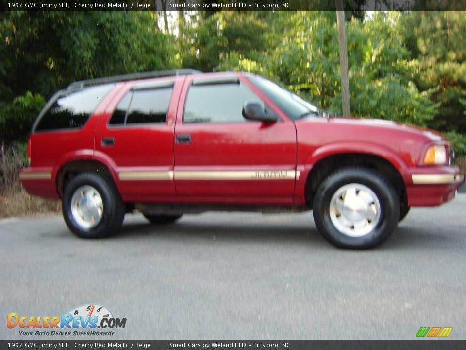 1997 GMC Jimmy SLT Cherry Red Metallic / Beige Photo #8