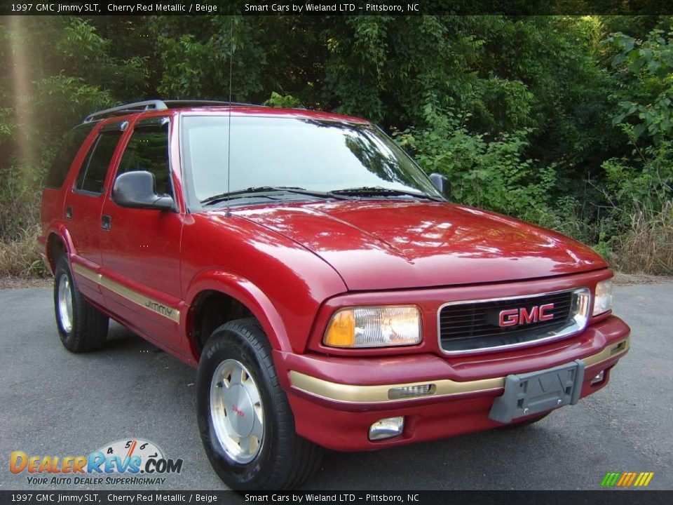 1997 GMC Jimmy SLT Cherry Red Metallic / Beige Photo #10