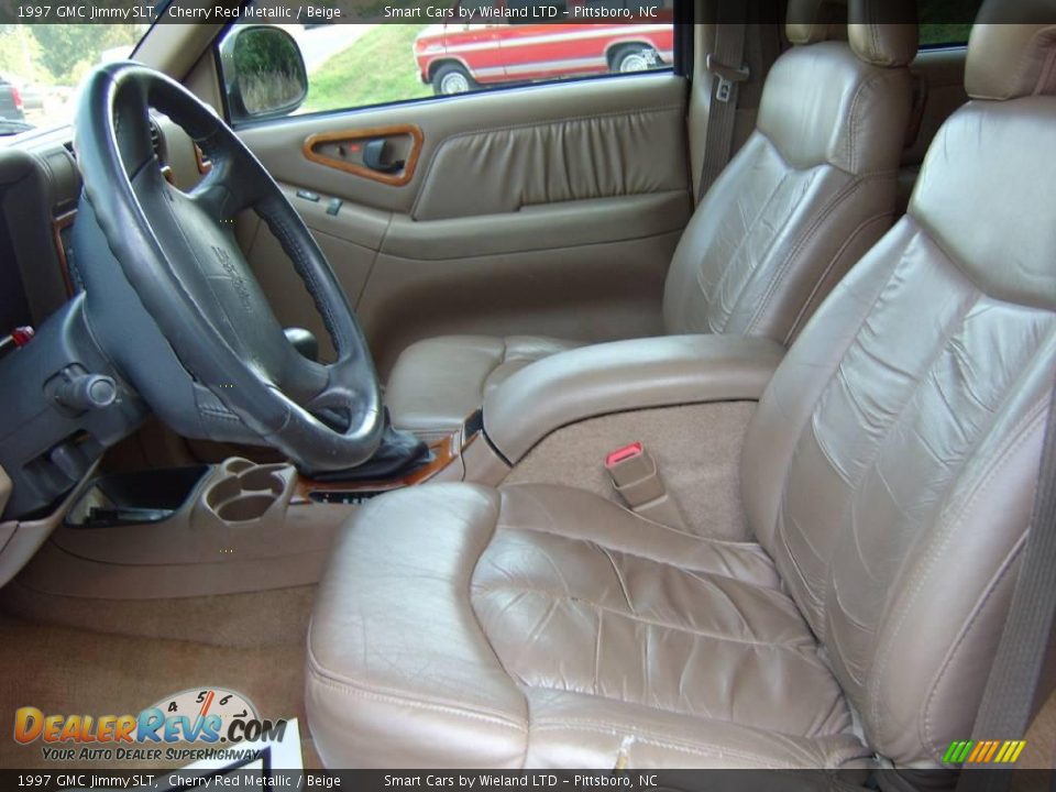 1997 GMC Jimmy SLT Cherry Red Metallic / Beige Photo #19