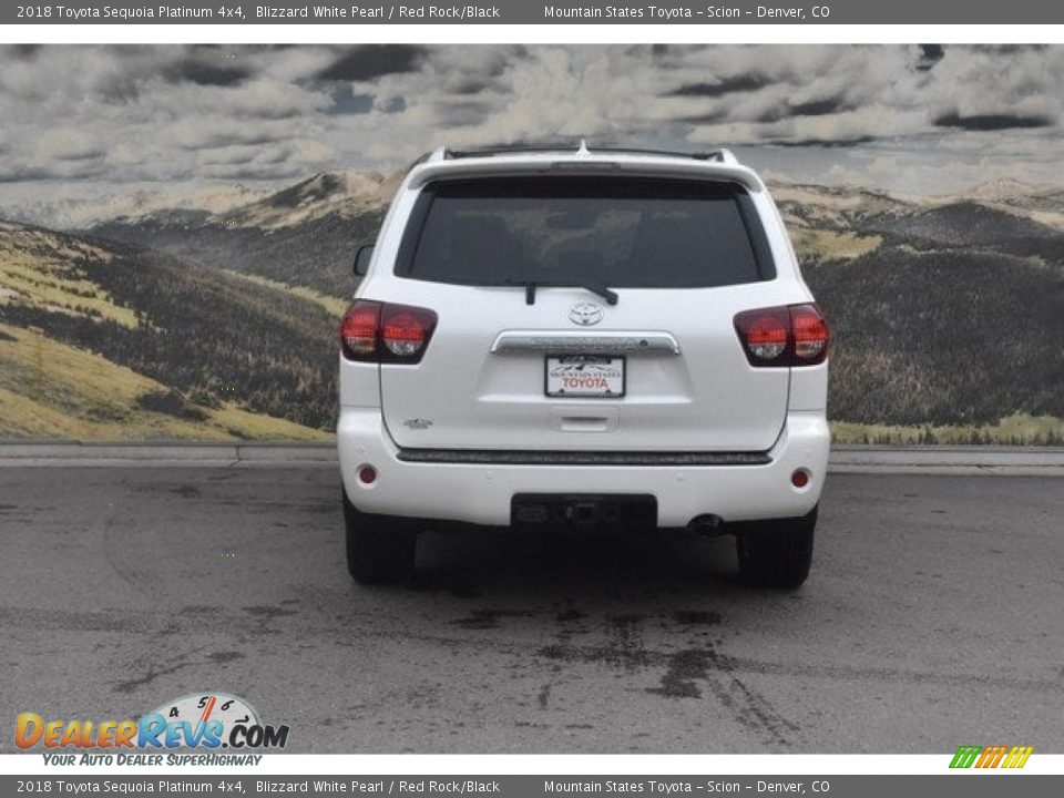 2018 Toyota Sequoia Platinum 4x4 Blizzard White Pearl / Red Rock/Black Photo #4
