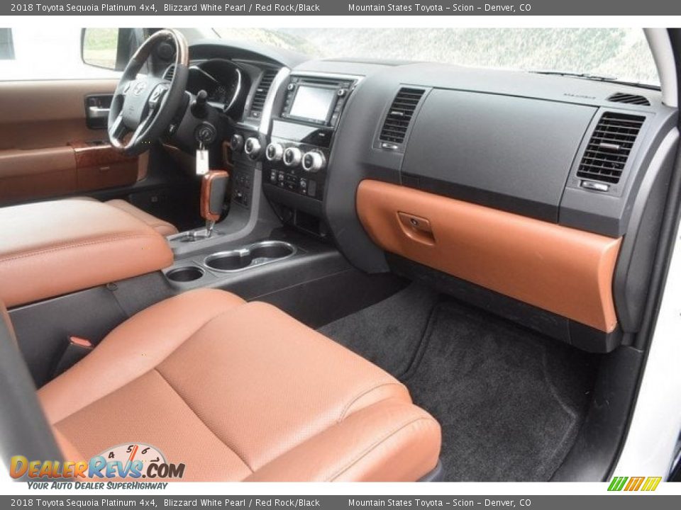 2018 Toyota Sequoia Platinum 4x4 Blizzard White Pearl / Red Rock/Black Photo #10