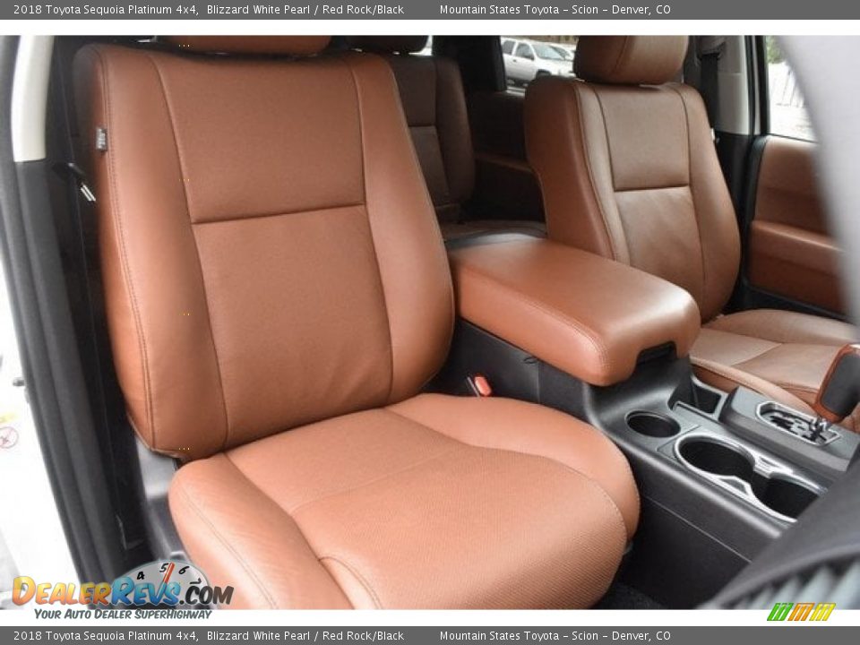 2018 Toyota Sequoia Platinum 4x4 Blizzard White Pearl / Red Rock/Black Photo #12