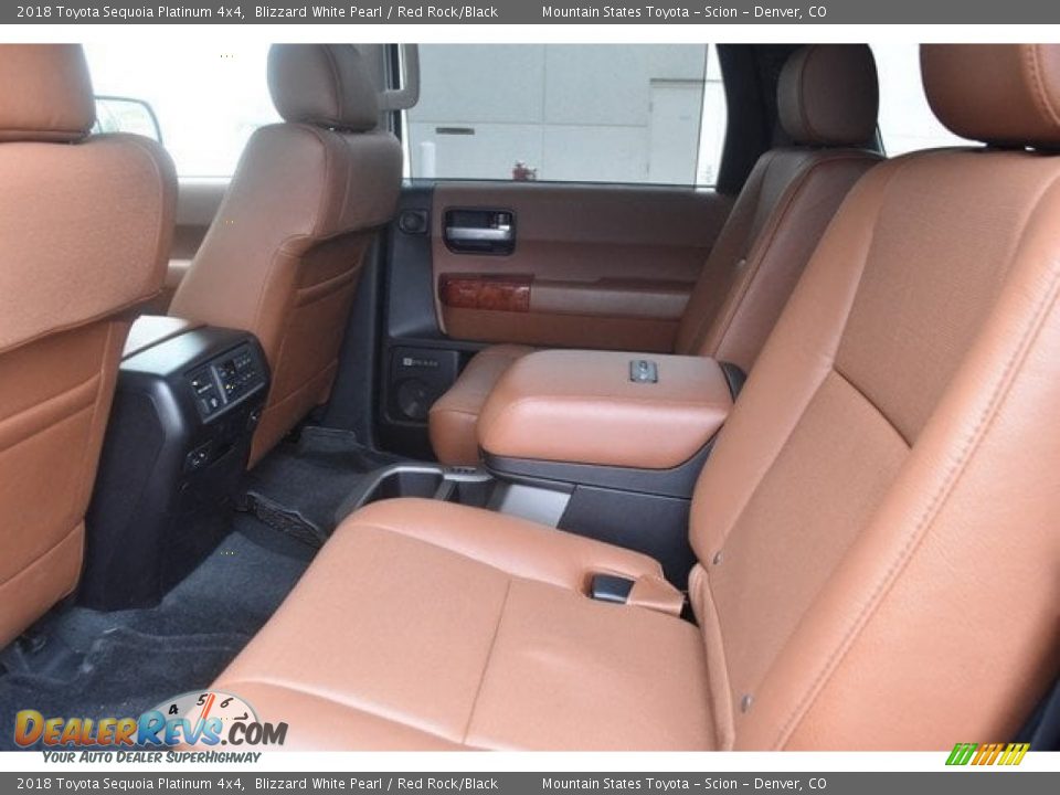 2018 Toyota Sequoia Platinum 4x4 Blizzard White Pearl / Red Rock/Black Photo #14