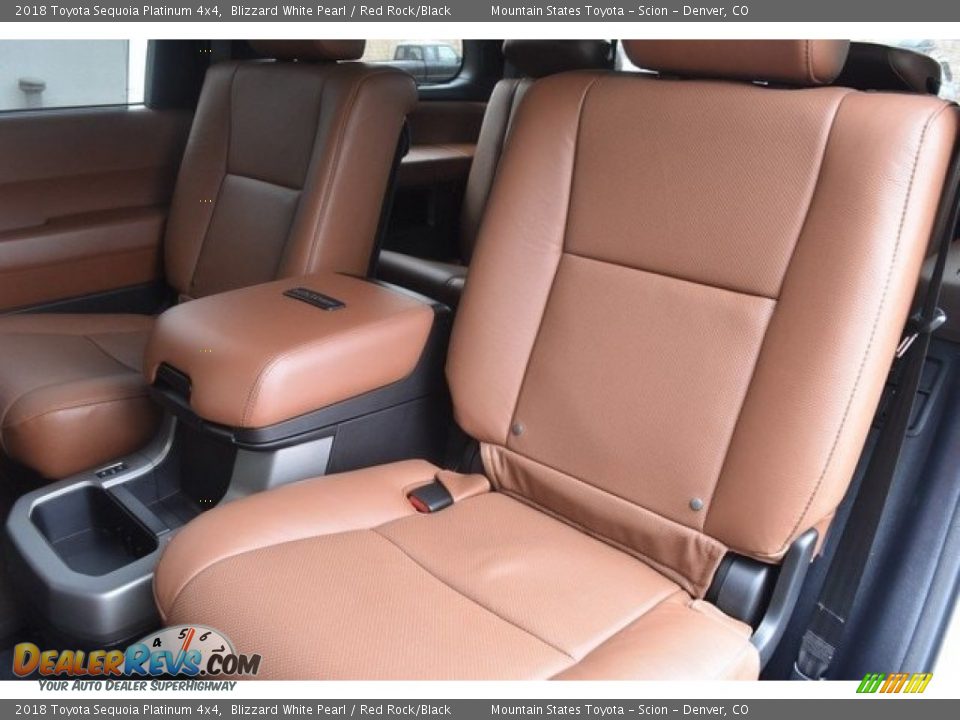 2018 Toyota Sequoia Platinum 4x4 Blizzard White Pearl / Red Rock/Black Photo #15