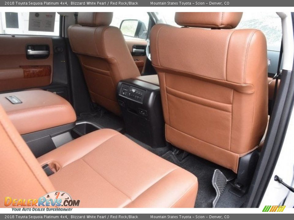 2018 Toyota Sequoia Platinum 4x4 Blizzard White Pearl / Red Rock/Black Photo #19