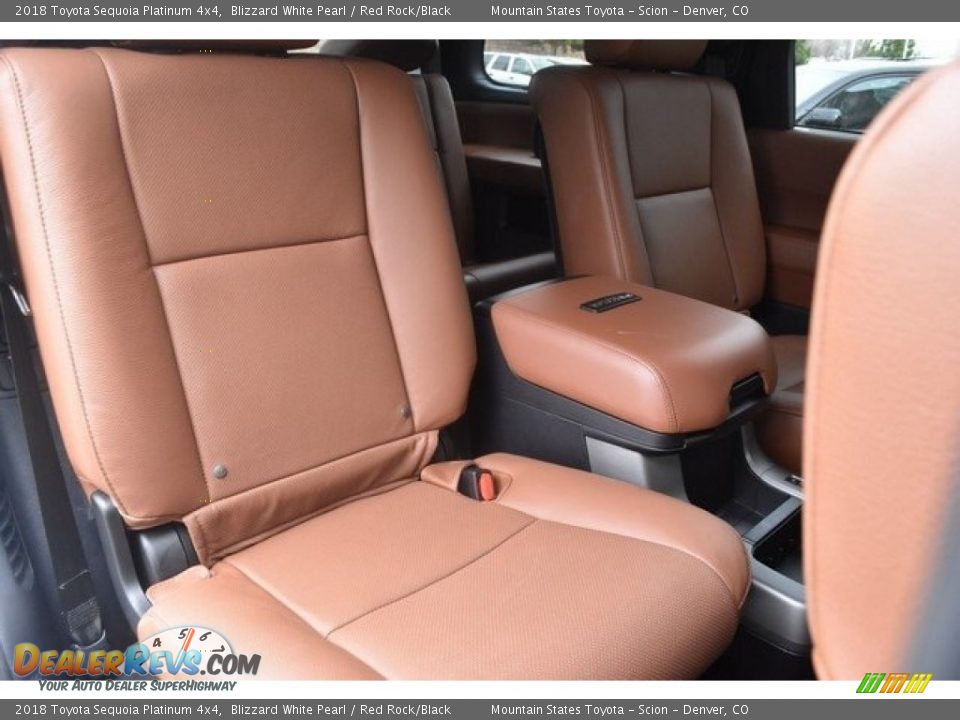 2018 Toyota Sequoia Platinum 4x4 Blizzard White Pearl / Red Rock/Black Photo #21