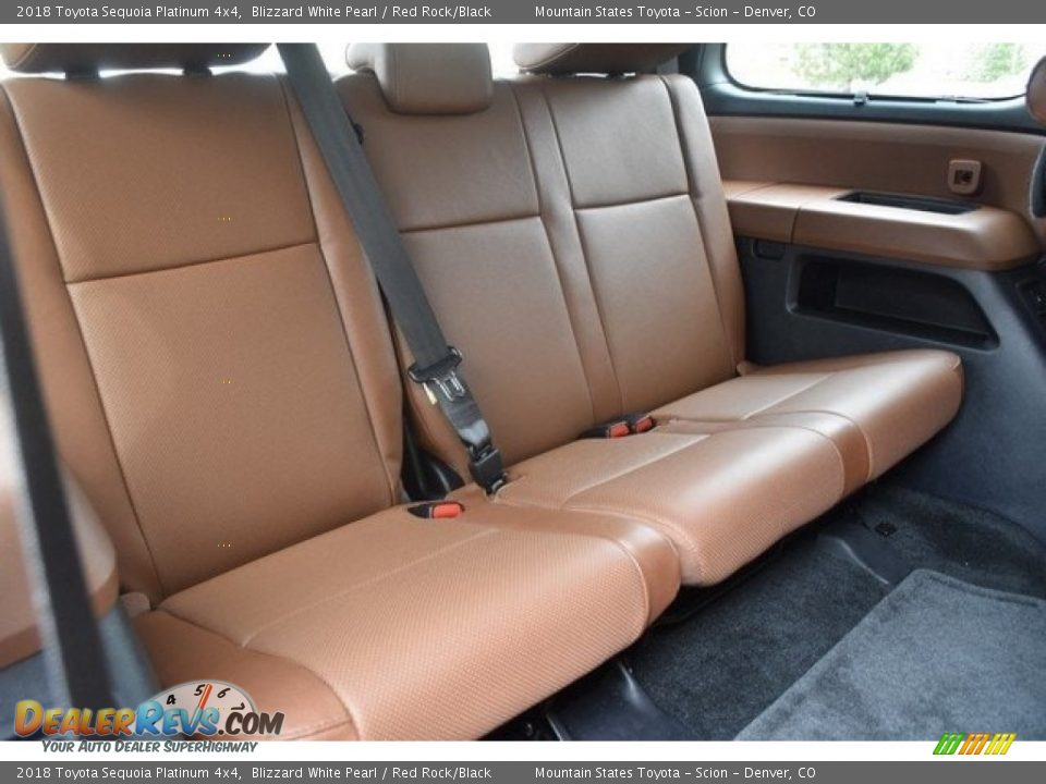 2018 Toyota Sequoia Platinum 4x4 Blizzard White Pearl / Red Rock/Black Photo #22