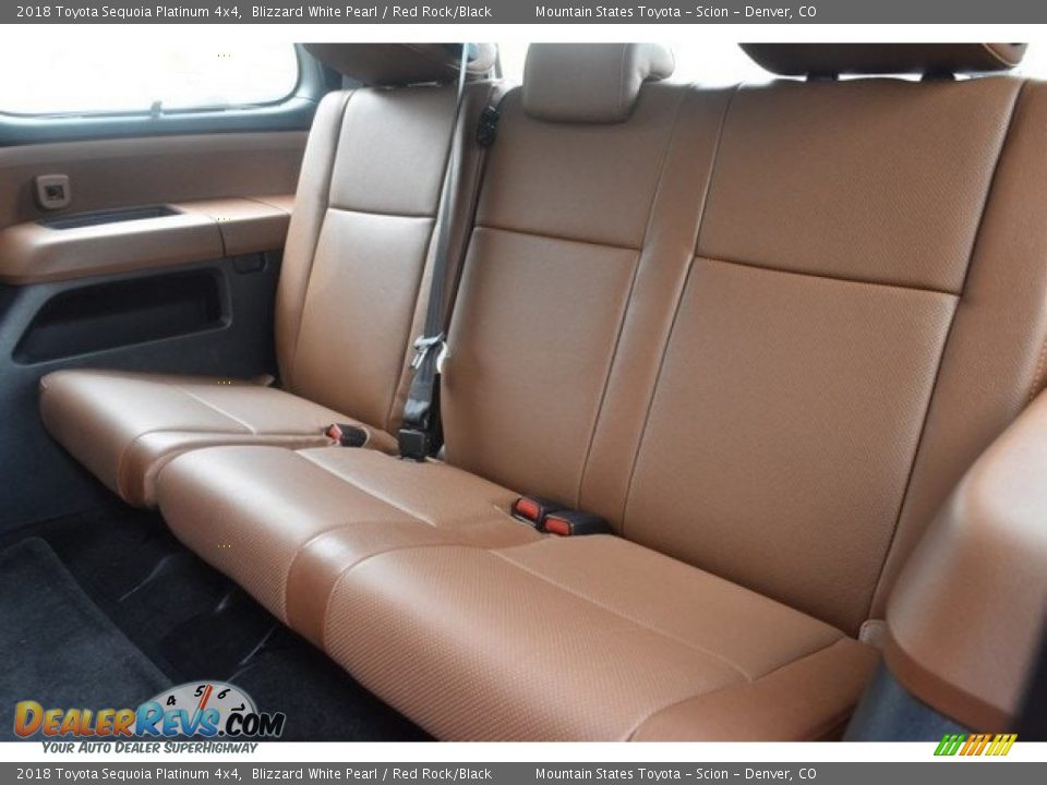 2018 Toyota Sequoia Platinum 4x4 Blizzard White Pearl / Red Rock/Black Photo #23