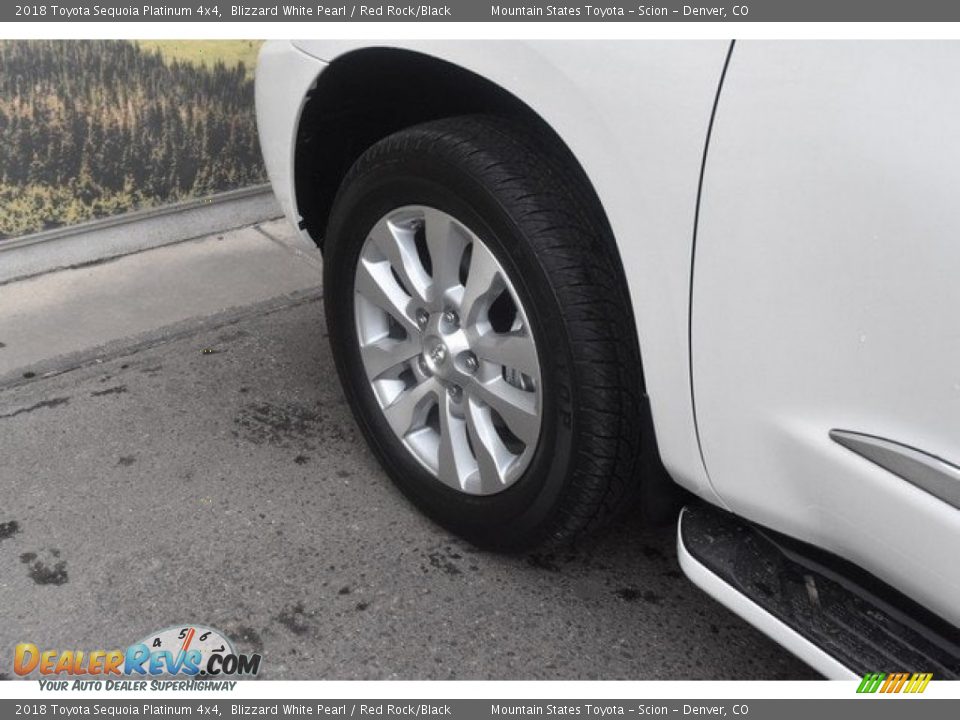 2018 Toyota Sequoia Platinum 4x4 Blizzard White Pearl / Red Rock/Black Photo #36