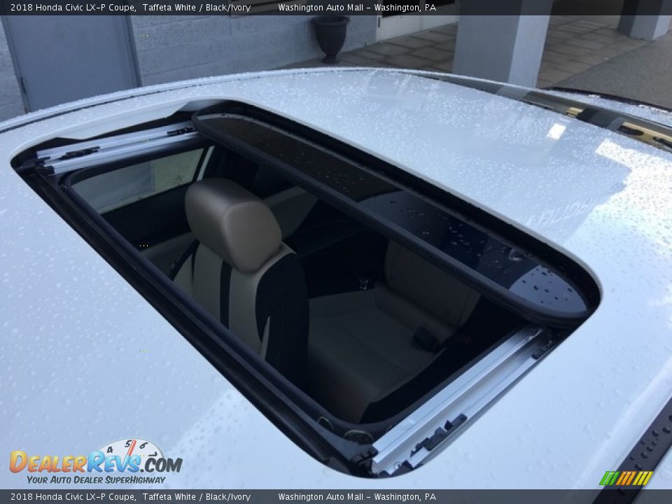 2018 Honda Civic LX-P Coupe Taffeta White / Black/Ivory Photo #9